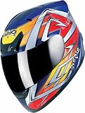 Syko Flash Street Helmet Blue/ Silver/ Red/ Yellow Large