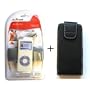 2 Pack of Black Leather Cases + Clear Skin Case With Belt Clip, Lanyard and Sports Armband for Apple iPod Nano I (1st Generation)