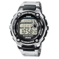 CASIO WV-200DE-1AVER - Reloj unisex de cuarzo, correa de acero inoxidable color varios colores (con radio, cron�metro, alarma, luz)