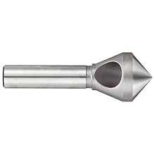 Magafor 415 Series Cobalt Steel Single-End Countersink, Uncoated (Bright) Finish, Zero Flute, 100 Degrees, Round Shank