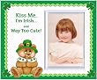 Kiss Me, I'm Irish St. Patrick's Day Picture Frame Gift and Decor"