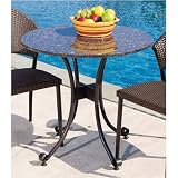 Vento 30 Inch Round Bistro Table With Granite Top
