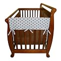 Set of Two Max Dot 27" Side Rail Cover for Convertible Cribs- Blue