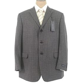 Tommy Hilfiger Mens 3 Button Gray Blue Wool Sport Coat Blazer Jacket - Size 46R by Tommy Hilfiger