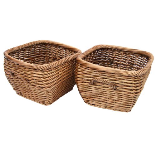 Organize-It Rustic Willow Bushel Basket Set of 2