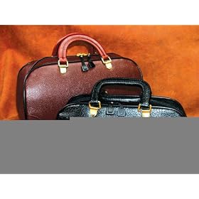 `Zipper Physician Bag 12" Black Pebble Leather