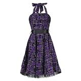 H&R London Robe STARS, BOWS & ANCHORS DRESS LONG violet