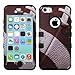 MYBAT Football/Black TUFF Hybrid Phone Protector Cover for APPLE iPhone 5C