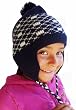 Handmade Alpaca Hat for Kids - Dark Blue (With Earflaps)