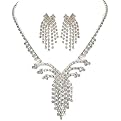 Fan Weave Hollywood Earrings and Necklace Set