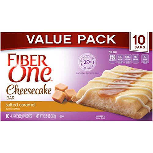 Fiber One Snacks Fiber One Cheesecake Bar Salted Caramel, 10-Bar Value Pack, 13.5 oz.