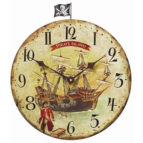Storytime Collection 13 Wall Clock - Pirate Island by Timeworks