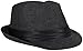 Simplicity Woven Trilby Short Brim Straw Fedora Hat Black L/XL