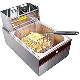 2500W 6 Liter Electric Countertop Deep Fryer Tank Basket Commercial Restaurant