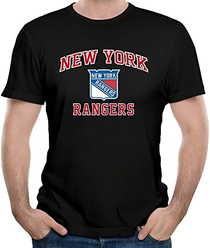 Mens New York Rangers Heart And Soul Logo O Neck Short Sleeve T Shirt Tee