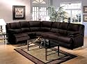Brown Microfiber Recliner Sectional Sleeper Sofa