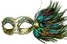 Masquerade Ball mask Turquoise Peacock feather Venetian Mask
