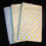 Blue Ducky Receiving Blankets (Set of 3)