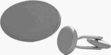 Men's Steel High Polish Oval Cufflinks