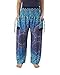 Lannaclothesdesign Women's Smocked Rose Design Loose Fit Yoga Harem Style Pants
