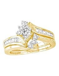 0.65CT DIAMOND 0.26 MARQUISE CENTER BRIDAL SET