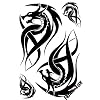 Tattoo Tribal Drachen / Aufkleberset mit 4 Aufkleber