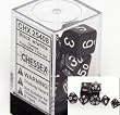 Chessex Opaque Black 7 piece dice set