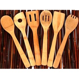 Bamboo 6-pc Kitchen Utensil Set by Ginson