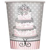 9oz Elegant Wedding Paper Cups, 8ct