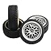powerday 12mm Hub Wheel Rims & Rubber Tires for RC 1/10 on-Road Touring Racing Car A for RC 1: 10 on-Road Racing car, Drift, Touring car (4pcs)