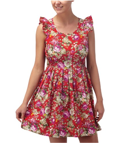 Joe Browns Women's Summer Picnic Dress, Red Floral, (10)