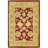 Safavieh AN522D Anatolia Collection Handmade Red and Green Hand-Spun Wool Area Rug, 2-Feet by 3-Feet