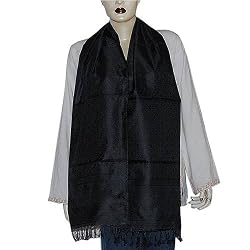 Rectangular Scarves Women Dresses Silk and Viscose 20 x 72 inches (srft227)