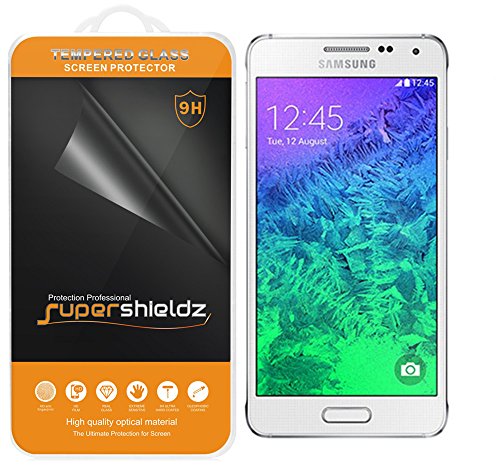 Supershieldz- Samsung Galaxy Alpha Premium [Tempered Glass] Screen Protector (0.3mm) Ballistics Glass Rounded Edge Anti-Bubble Anti-Scratch & Anti-Fingerprint, Maximum Screen Protection from Bumps, Drops, Scrapes, and Marks -Crystal Clear [1 Pack]- Retail Packaging