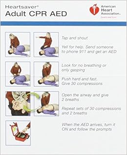 Heartsaver Adult CPR AED Wallet Card: Pack of 100: 9781616690618 ...