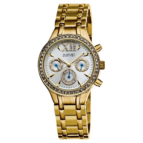 August Steiner Women's ASA840YG Crystal Multifunction Bracelet Watch