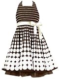 New Brown White Graduated Dots Halter Sun Dress ~ Pageant Boutique 2T to 6X