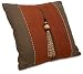 Natori Block Print 16-Inch Square Straw Pillow
