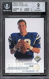 1998 ud choice domination next se #256 PEYTON MANNING #d/2000 rookie BGS 9
