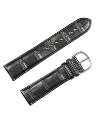 Genuine Alligator Watch Band - Black 16MM