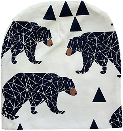 Intrans Cartoon & Geometry Designer Baby Hats Infant Beanies Newborn Accessories (Bear)