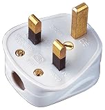 White Standard 3 Pin 5A UK Plug. Bulk
