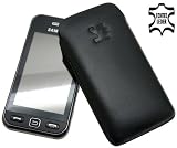 Original Suncase Leder Etui Tasche speziell fuer Samsung GT S5230 Star / S-5230 / Schwarz - 