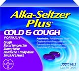 51jldBPHTJL. SL160  Alka seltzer Plus Cold and Cough Liquid Gels, 10 Count (Pack of 2)