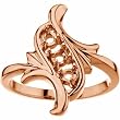 14K Rose Gold Mother's Ring - 3 Gemstone -- YOU CHOOSE THE COLORS!