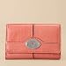 Fossil Maddox Flap Multi Function Leather Purse - Rose