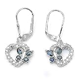 0.70 Carat Genuine Blue Sapphire and Diamond Silver Earring 51jlgJ5nySL. SL160 0.70 Carat Genuine Blue Sapphire and Diamond Silver Earring