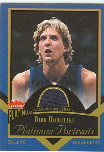 2002-03 Fleer Platinum Portraits Game Worn Jerseys DN Dirk Nowitzki (Basketball Cards) (Piece of Authentic NBA Uniform)