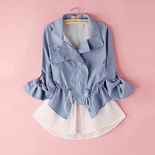 ジャケット 裾シフォン ウィンドブレーカー カジュアル エレガント 美脚 デート OL 通勤 フェミニン 秋物 冬物 可愛いスカーフ付き m241