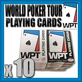 10 Bee World Poker Tour WPT Plastic Coated Poker Playing Cards Lot